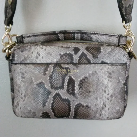 Henri Bendel Rare Snakeskin Convertible Handbag - Picture 9 of 13